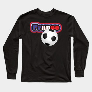 French Flag Football Vintage Long Sleeve T-Shirt